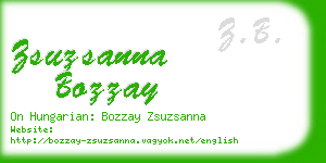 zsuzsanna bozzay business card